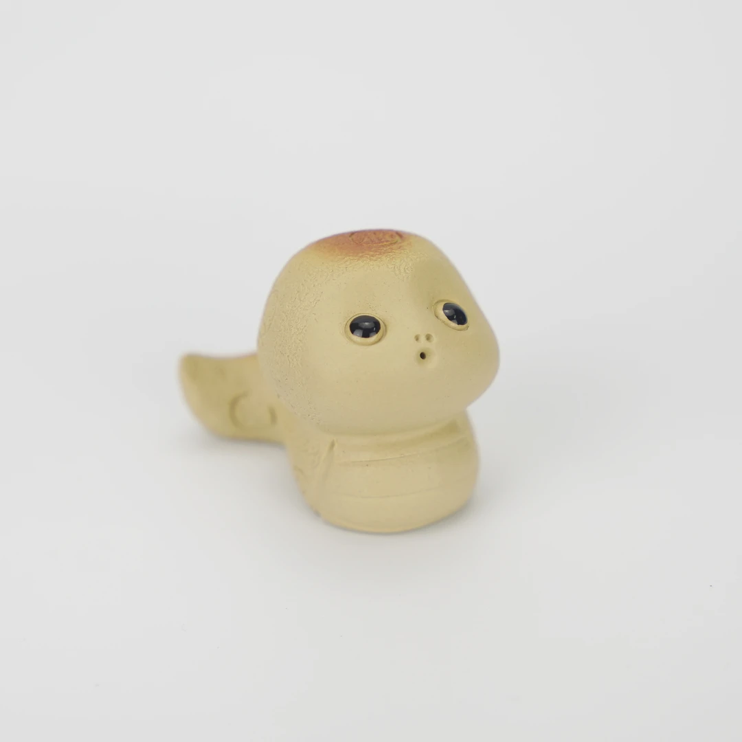 禾间茶舍紫砂茶宠小灵蛇手工精品可养可爱金玉满堂生肖蛇茶桌摆件