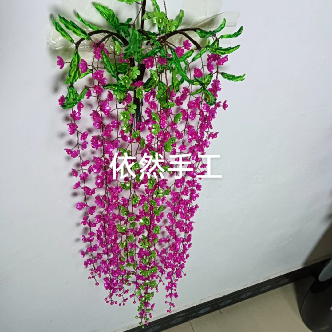 垂丝茉莉花壁挂落地手工材料包居家装饰摆件（依然手工推荐）