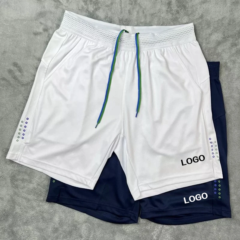 白色国家队羽毛球短裤男速干运动四分裤高质量透气大赛训练裤