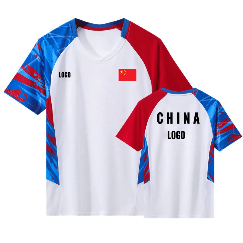 2024新款羽毛球服男汤尤杯国羽大赛服速干透气短袖比赛服上衣定制