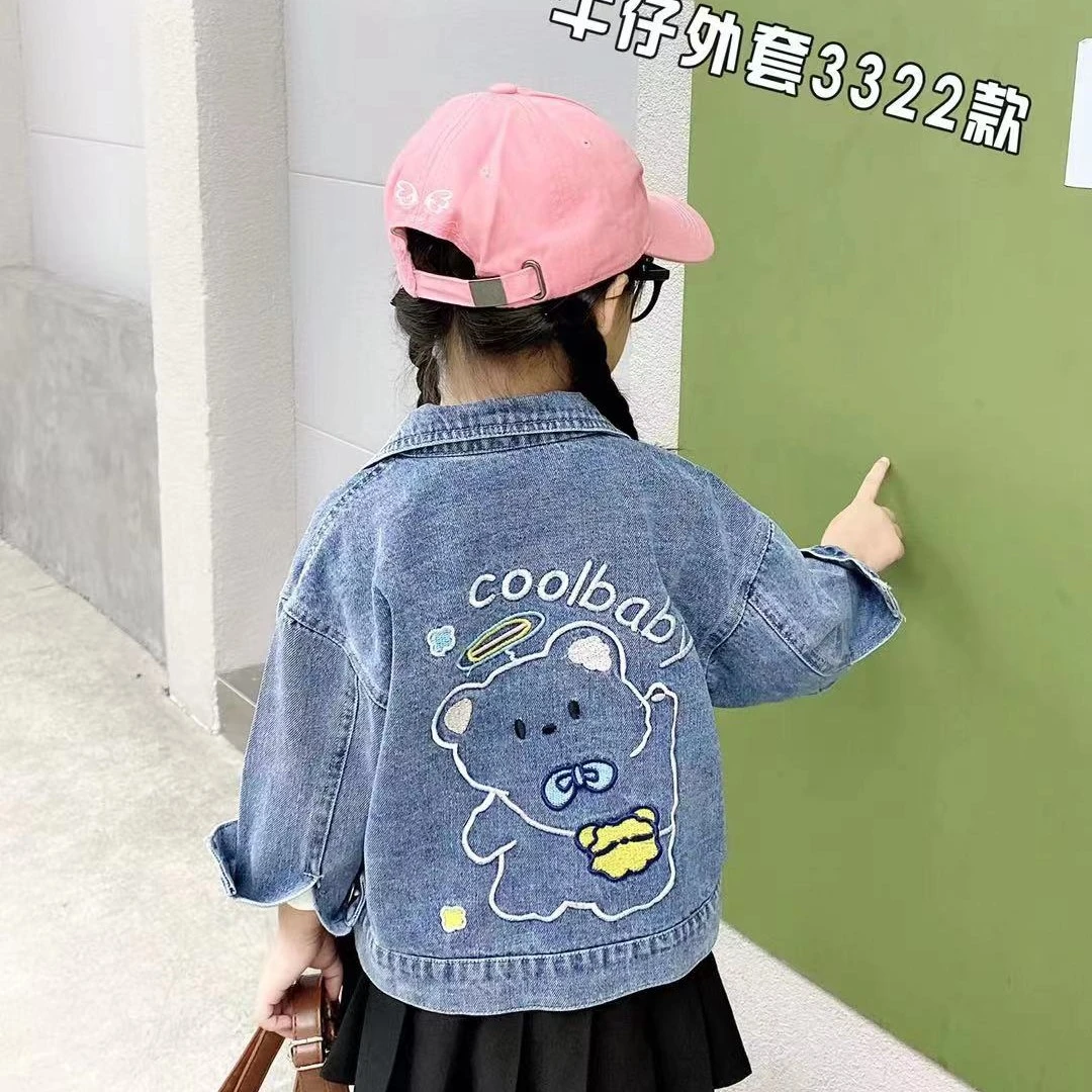 宝宝秋款小童韩版婴儿春季牛仔外套1-3岁宝宝卡通春秋ol牛仔外套