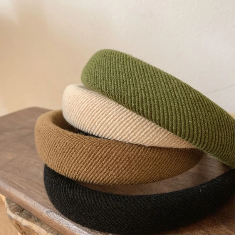 复古螺纹高颅顶海绵发箍女秋冬季百搭外出宽边网红2024年新款头箍