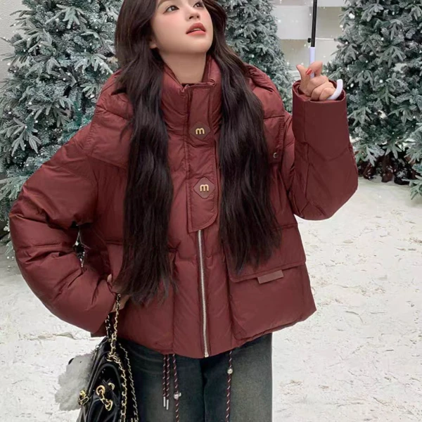 300-399冬季新款保暖加厚时尚百搭防寒外套显瘦宽松套装休闲