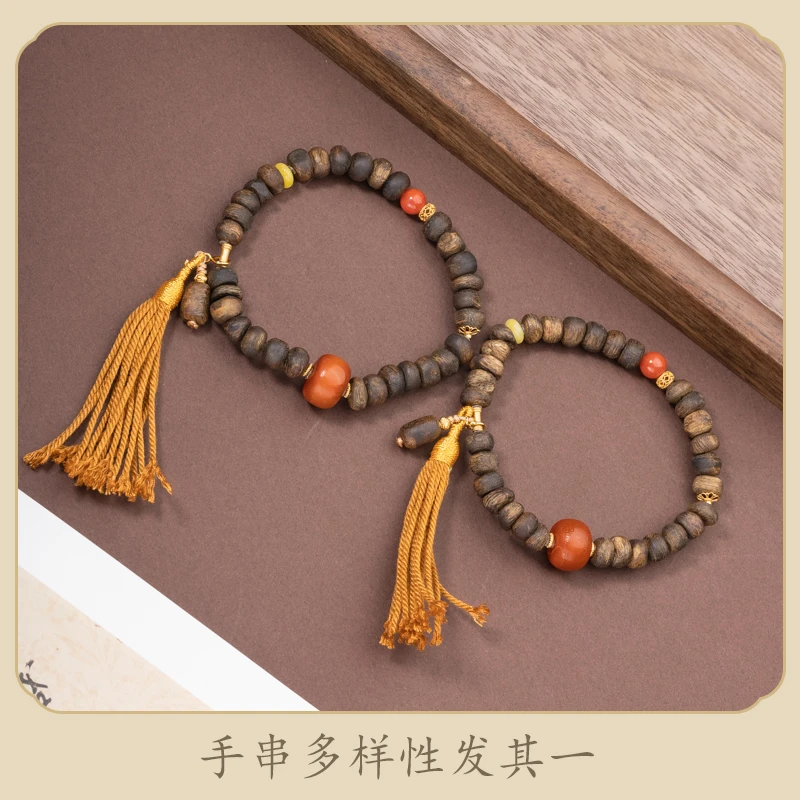 XIANYUAN/仙源莺歌绿棋楠99分结香随形单圈手串【多样性发其一】