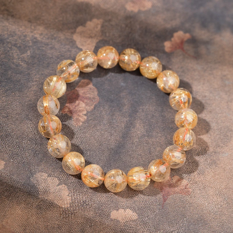 XIANYUAN/仙源金发晶11mm+18颗单圈手串