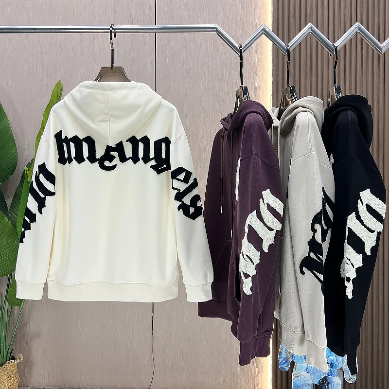 11oversize美式连帽卫衣男春秋季新款衣服宽松毛巾绣大码外套潮