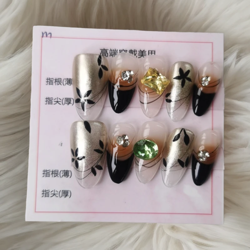 气质杏仁甲冰透可穿戴