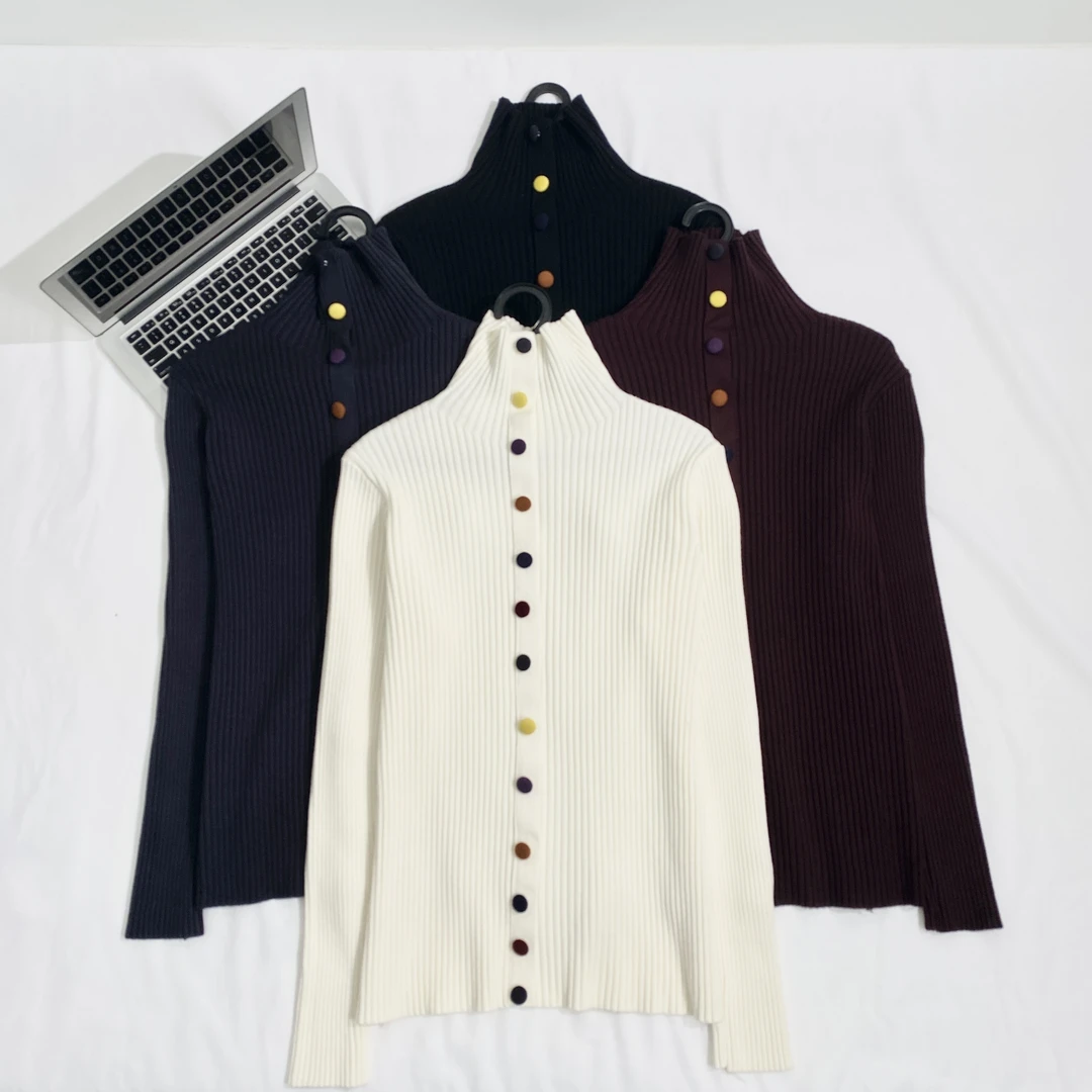 【‘’彩豆毛衣‘’小韩日记】针织上衣保暖打底秋冬百搭修身套头96130