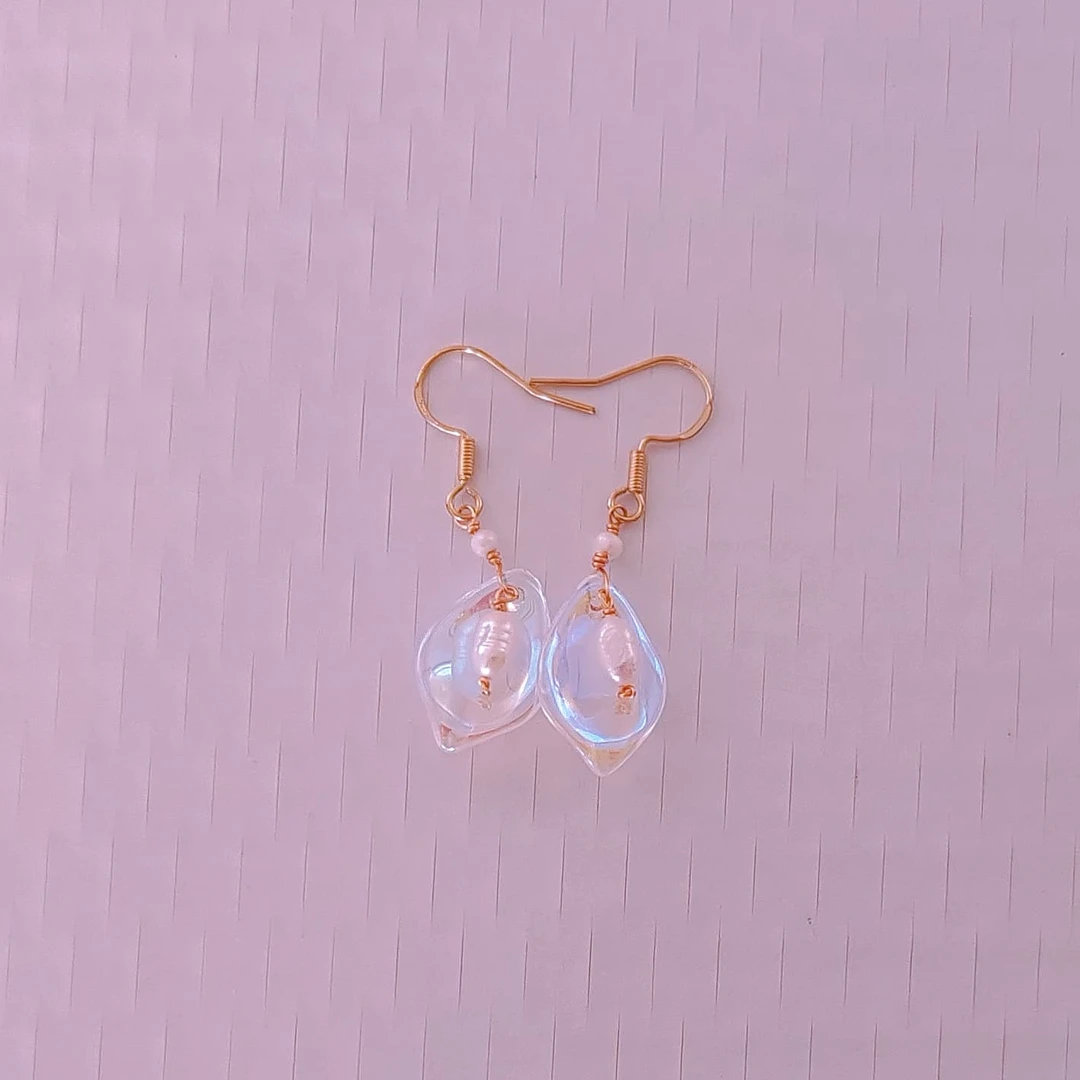 非金属珐琅耳饰 《闪光》1701手工气质耳饰温柔甜美耳环百搭小众