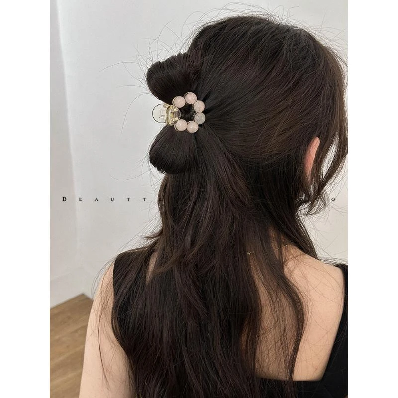 中号半扎小抓夹后脑勺短发尴尬期发夹女后脑勺发量少鲨鱼夹子发饰