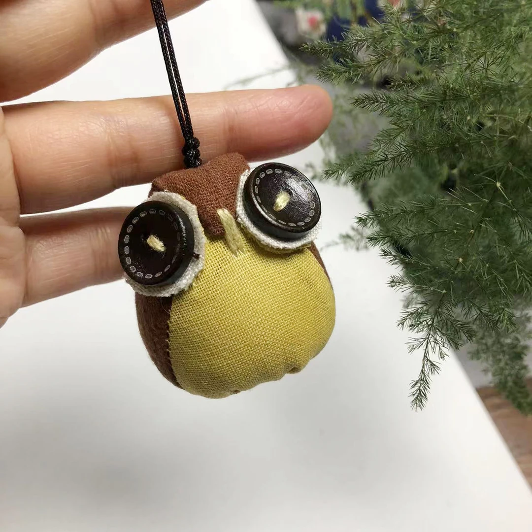 非金属布艺吊坠 秋冬新款 猫头鹰手机挂 扇坠/吊饰 布艺手作百搭