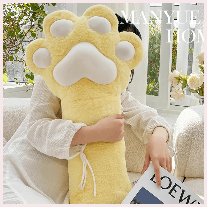 可爱猫爪长条抱枕床上夹腿抱睡玩偶公仔娃娃侧睡毛绒宿舍玩具TT