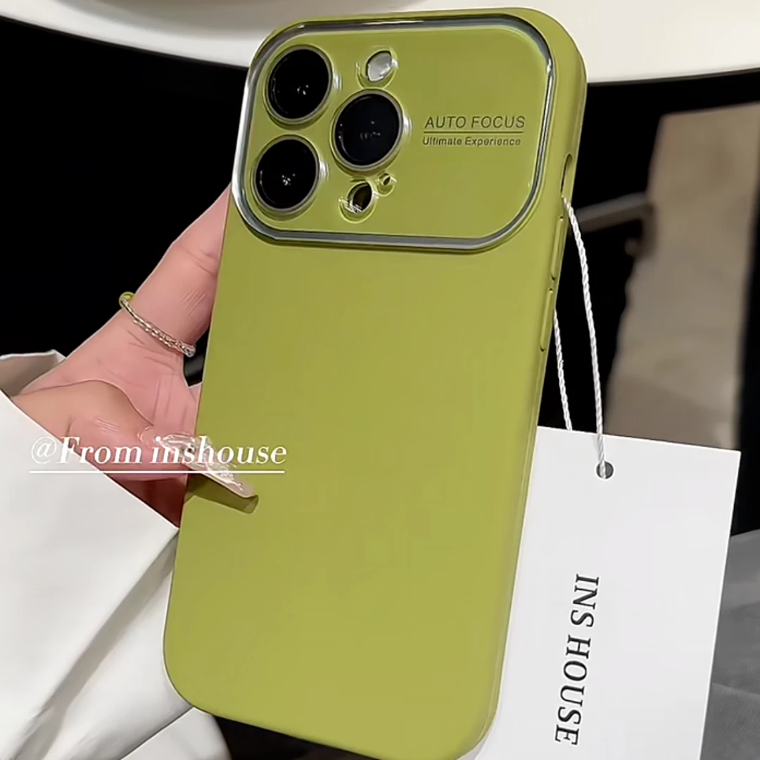 ins简约奶咖色苹果15promax手机壳防摔全包iPhone14pro软壳14/13