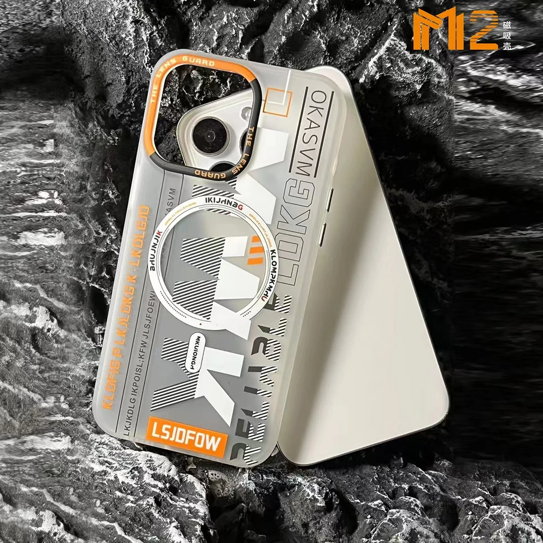 潮牌适用苹果15promax手机壳磁吸无线充电iPhone14/13/12创意个性