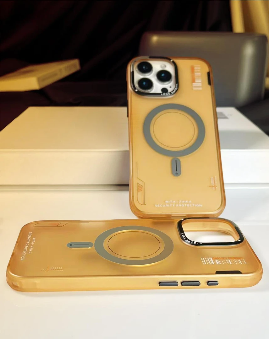 适用苹果16/15/14/13镜头镂空半透磨砂涂鸦磁吸iPhone16pro手机壳