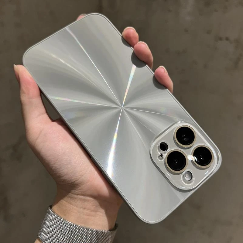 适用苹果15/14/13磨砂炫彩CD纹12promax带镜头膜iphone防摔手机壳