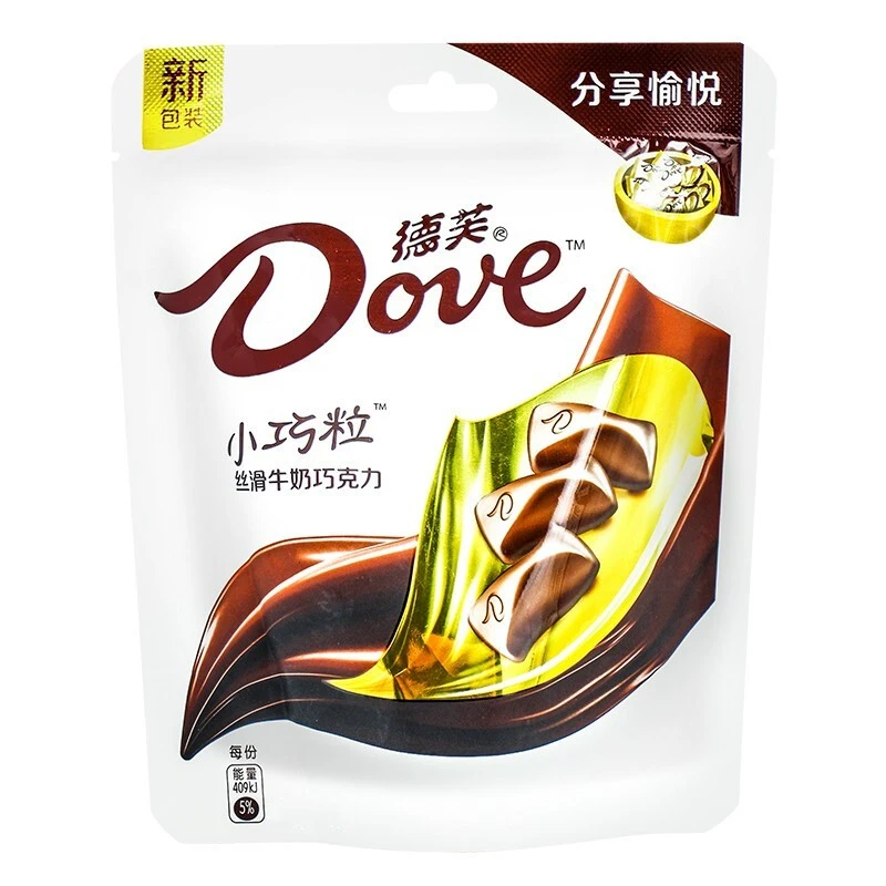 德芙小巧粒奶香白巧克力84g*1袋装健康儿童小吃休闲零食醇香味道