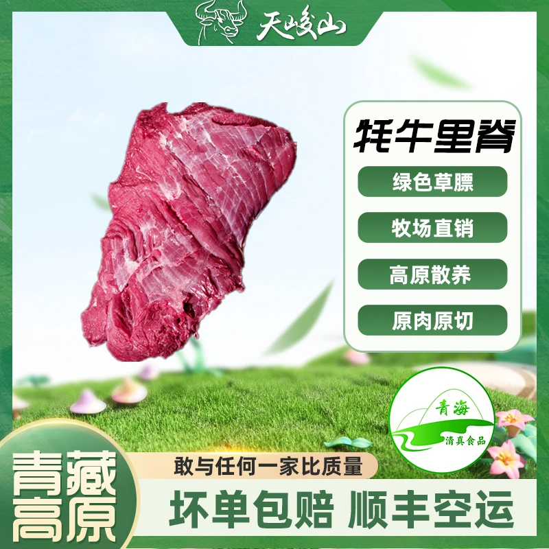 天峻山【宁波】牦牛里脊/青海高原绿色散养牦牛肉/净含量：6斤