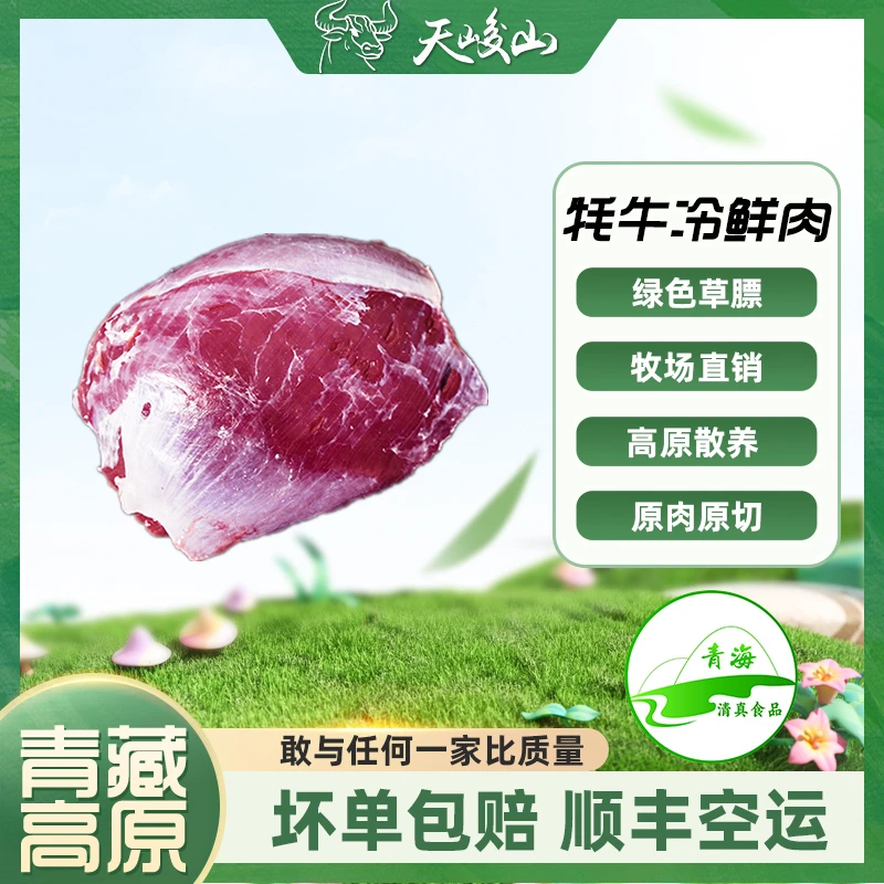 天峻山【宁波】牦牛腿肉/青海高原绿色散养牦牛肉/净含量：6斤