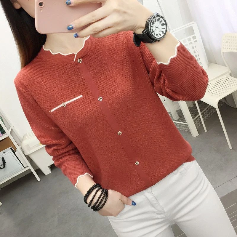 高档次针织衫打底衫毛衣女2025春季女装新款内搭长袖短款上衣洋气