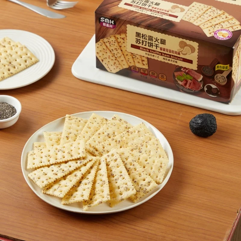 黑松露火腿苏打饼干藜麦奇亚籽风味苏打饼干薄脆饼干750g咸味零食
