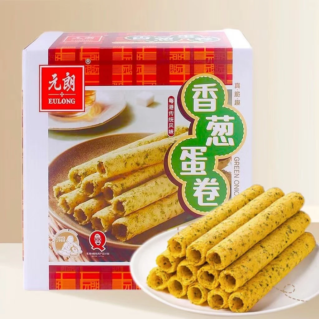 元朗蛋卷香葱味什锦鸡蛋卷广式蛋卷追剧解馋特产零食小吃380g