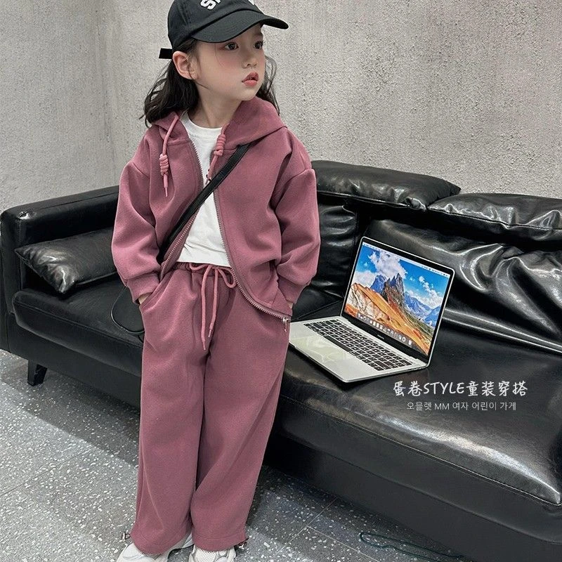 女童秋装套装2023新款春秋儿童网红运动服时髦秋季宝宝洋气两件套