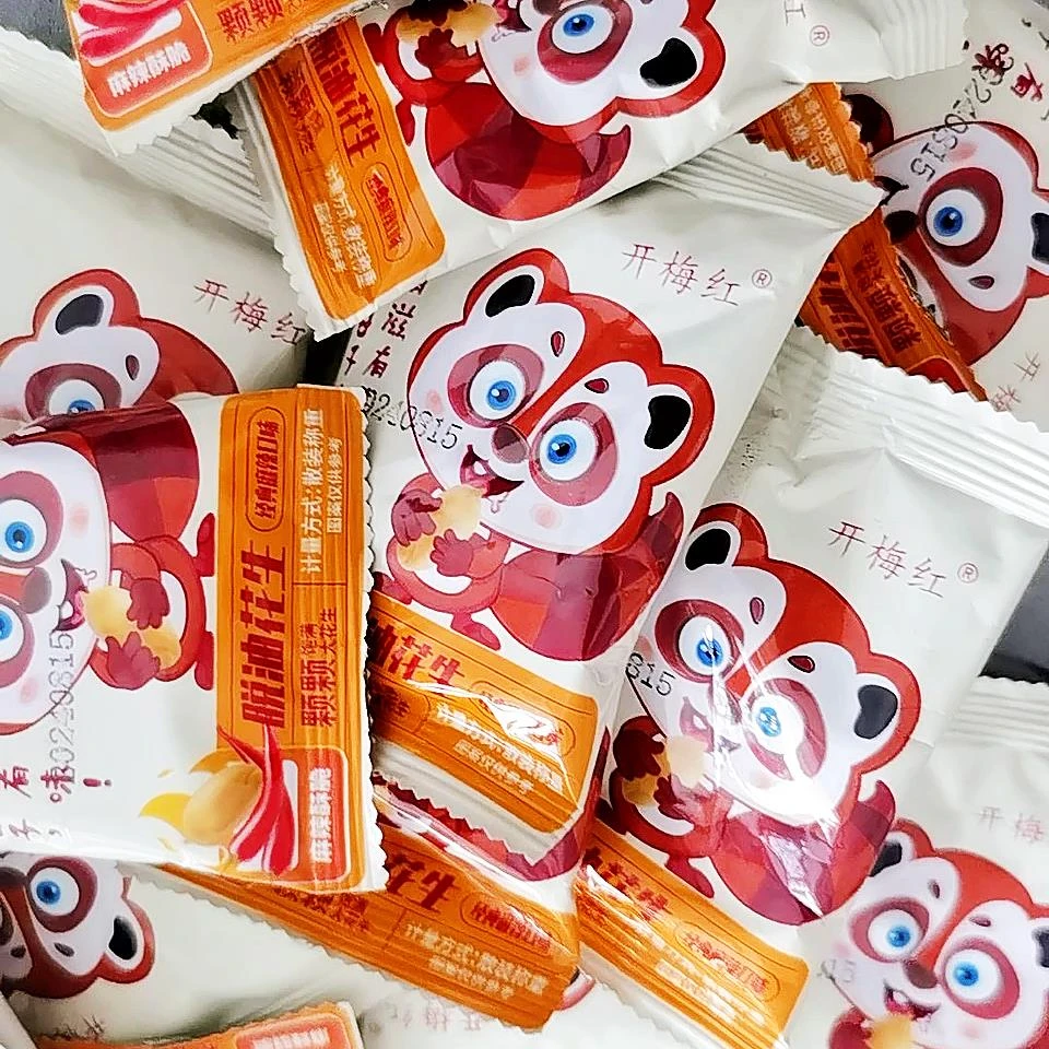 开梅红脱油花生仁去皮熟香酥麻辣口味小包装零食小吃国庆节旗舰店