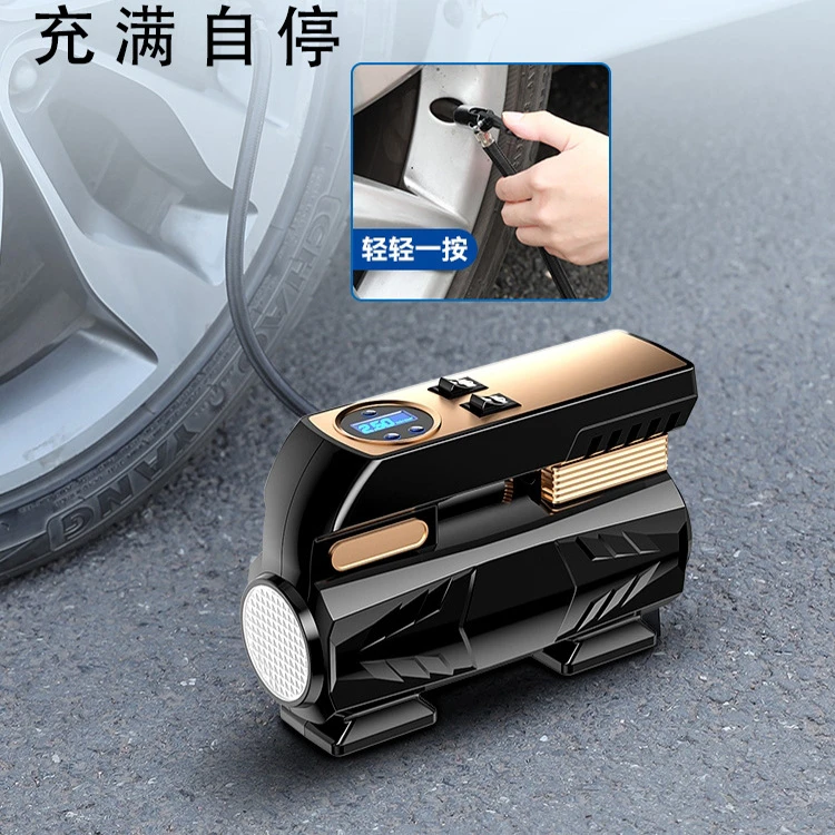 车载充气泵点烟器电源数显指针小型便携式小轿车面包车12v打气泵