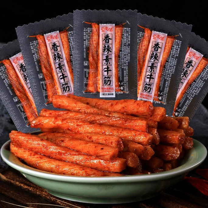 豆有味素牛筋辣条香辣棒豆筋面筋零食8090儿时怀旧网红麻辣小吃