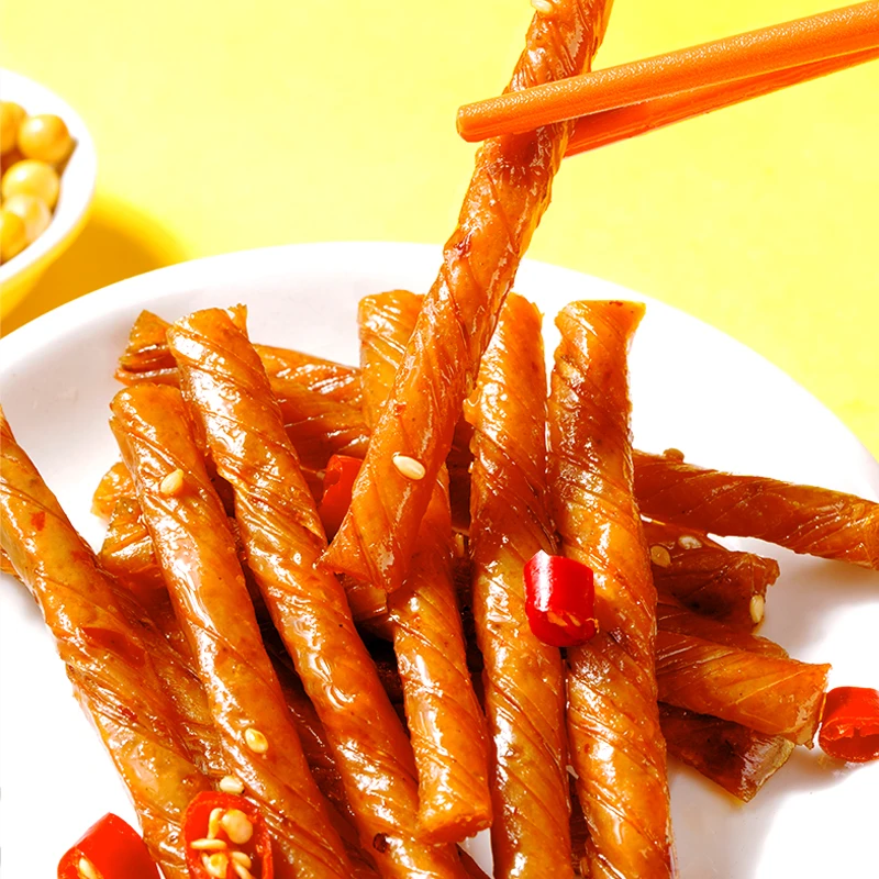 思乡山扯皮豆筋网红辣条素牛筋小包装吃货零食解馋休闲食品27g/包