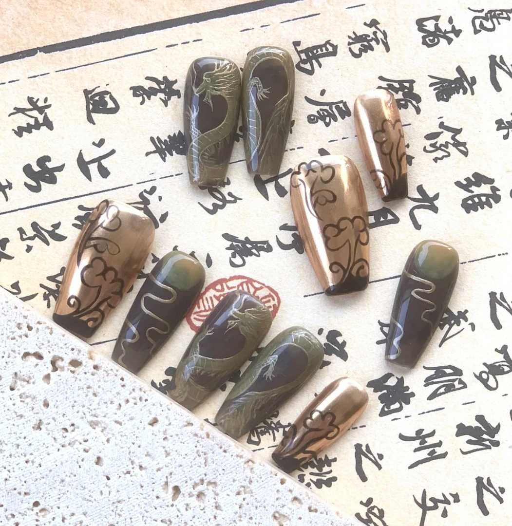 【宇龙】国风手绘龙年原创设计穿戴甲