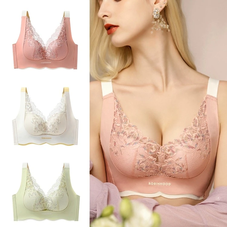 【杭州夏妹】琉璃花语 院线调整型法式蕾丝聚拢收副乳无钢圈内衣