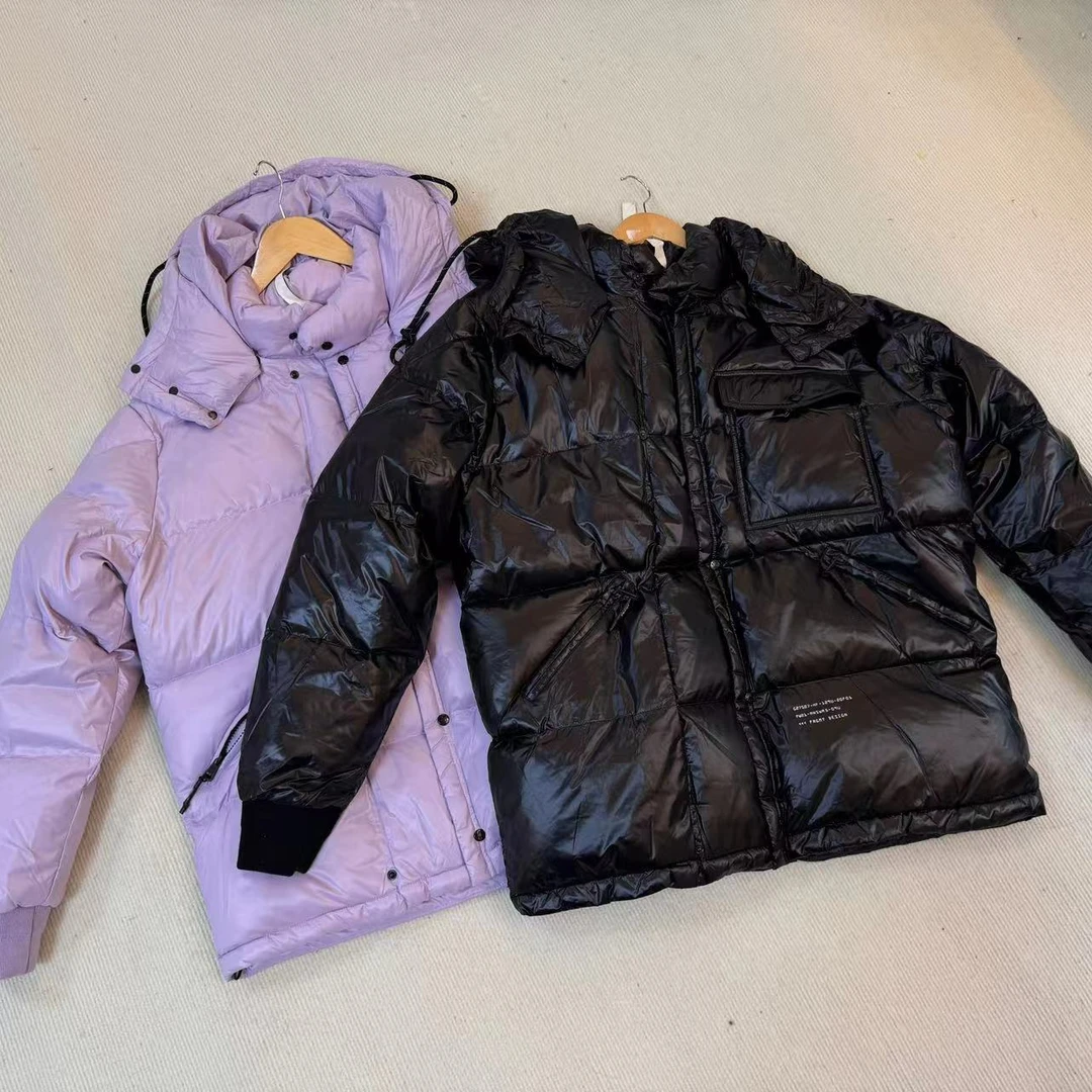 秋冬厚实保暖亮面宽松外套