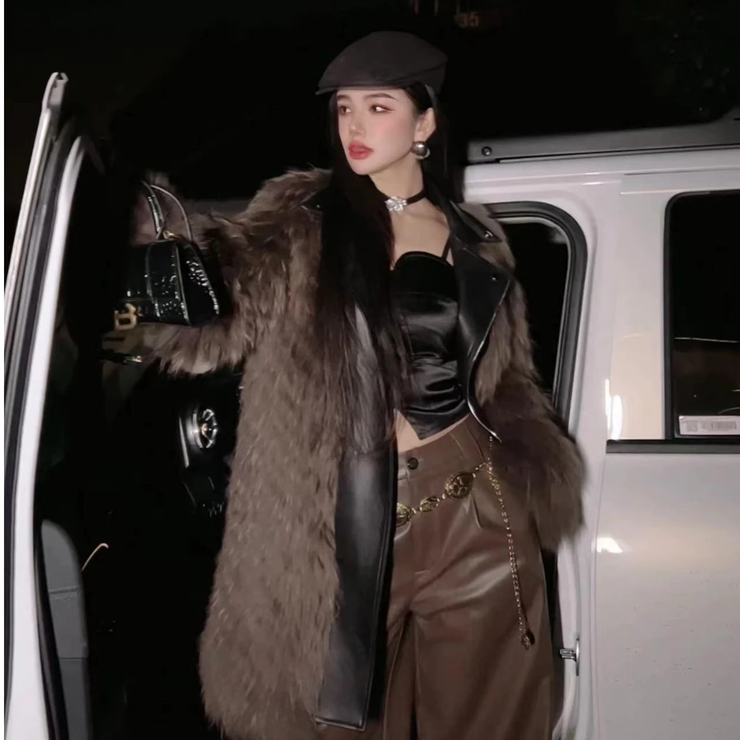 （御姐范）时尚加厚冬季皮草外套22213