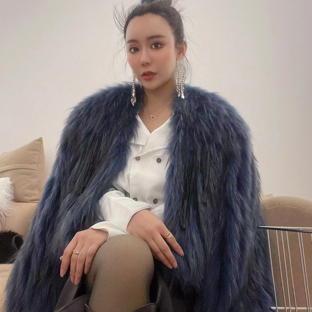 设计师时尚羊皮秋冬皮草外套19103