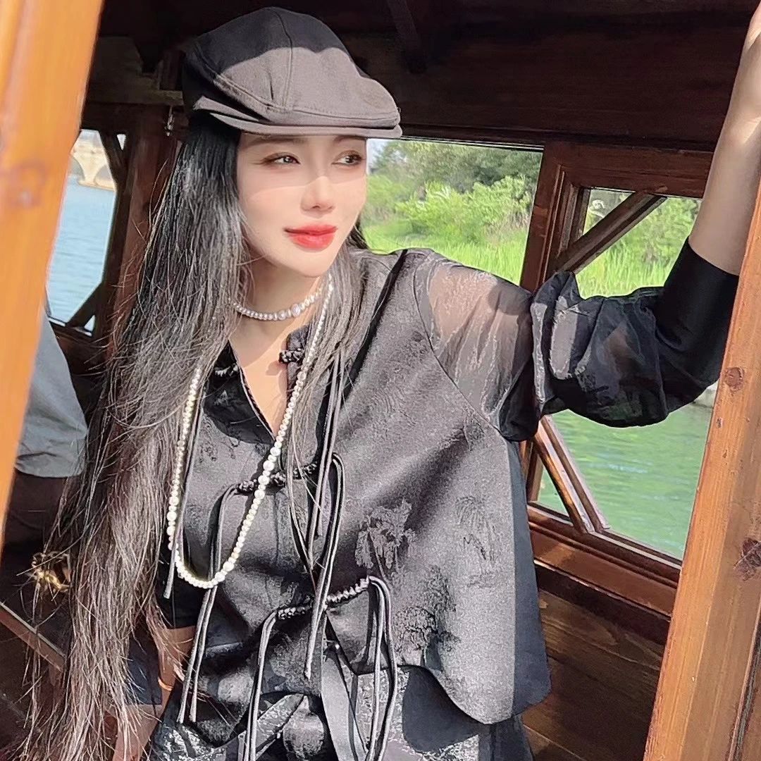 新中式流苏提花工艺显瘦套装2719