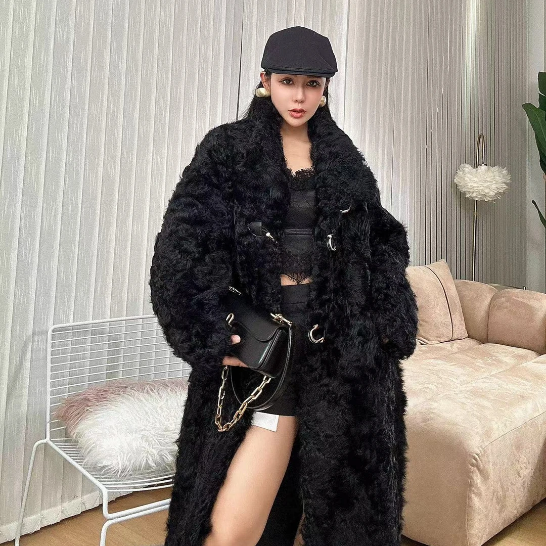 （霸道女神）原创设计师款皮毛一体皮草外套24029
