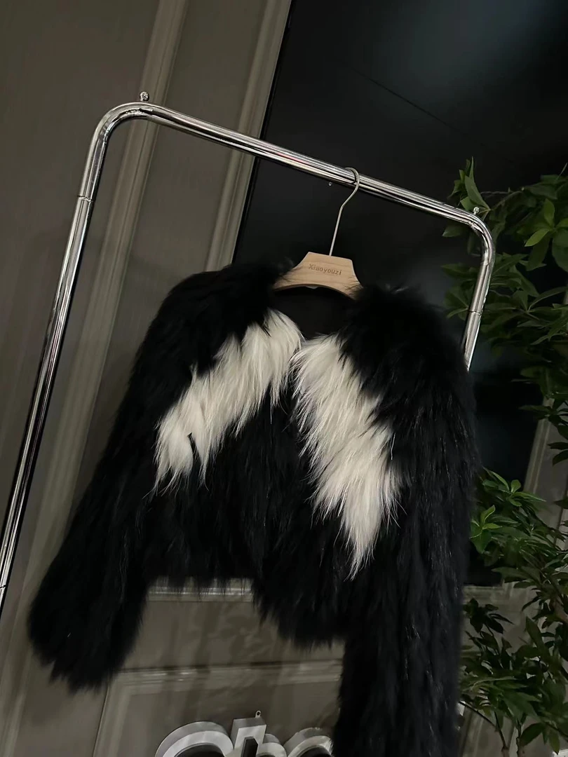 设计师款棒球服皮草外套23132