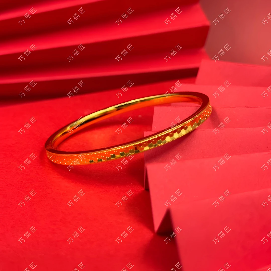 足银手镯 龙鳞手镯 窄 包银气质轻奢时尚百搭经典窄版简约精美