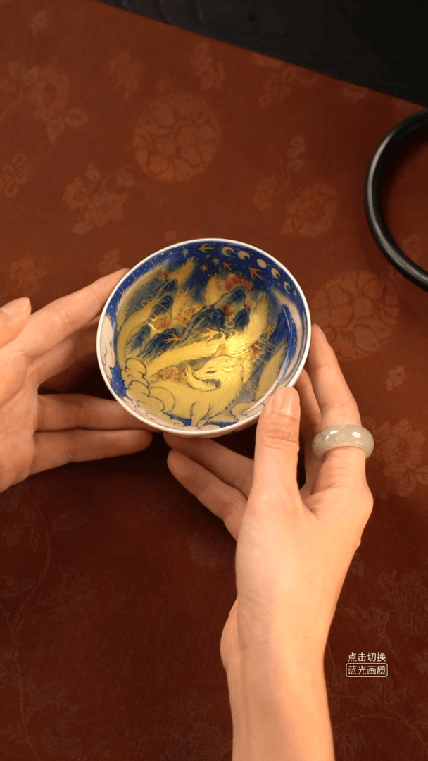 【闪购商品】良朋描银九尾狐普洱杯