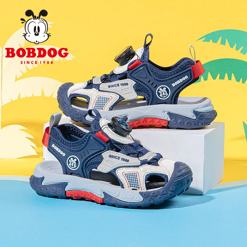 巴布豆儿童凉鞋男童夏季2024新款中大童男宝软底防滑男孩包头凉鞋