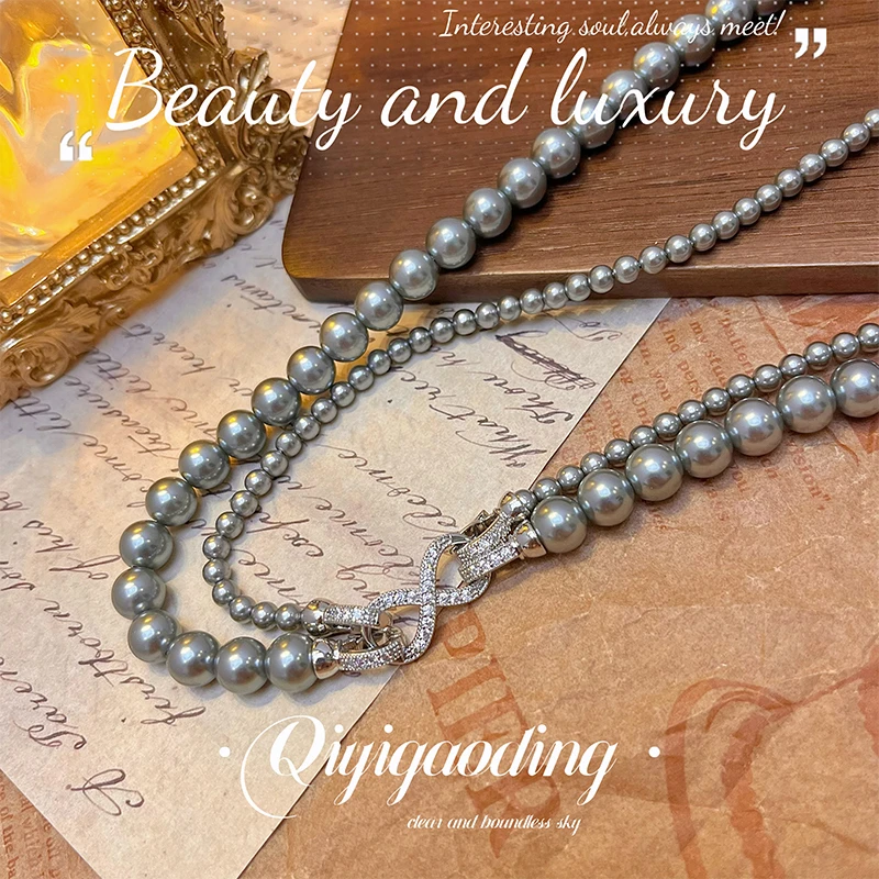 铜合金仿珍珠项链 G085法★塞纳【巴黎时尚】项链