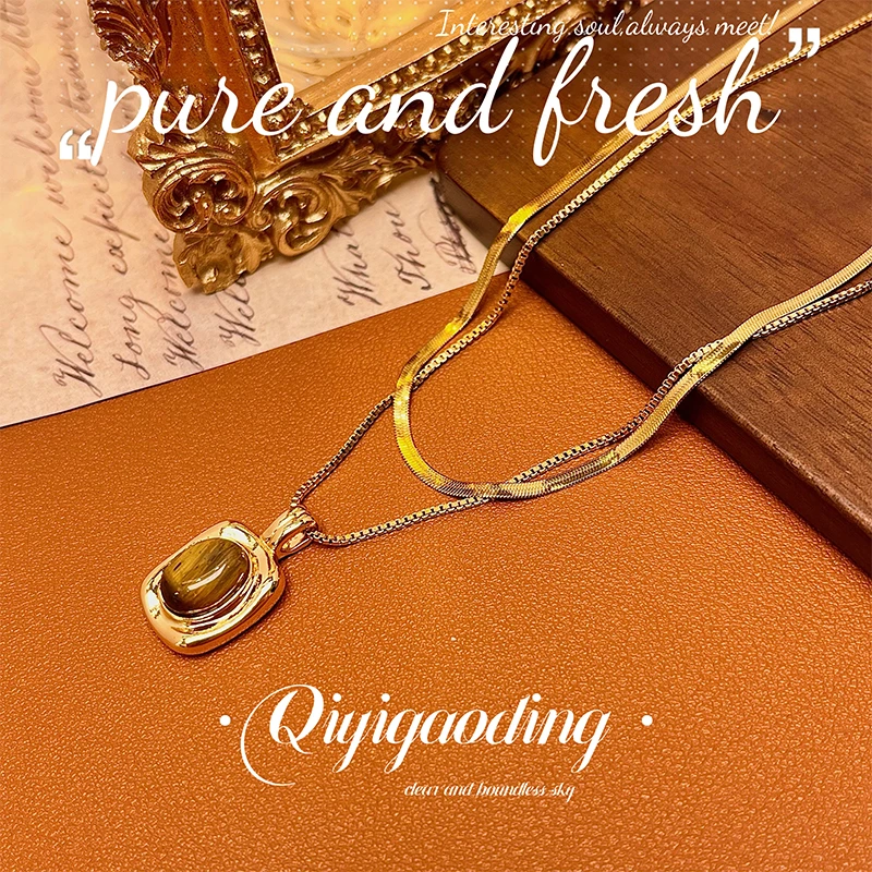 铜合金项链 G072法★【白领守护】秋冬 百搭叠戴项链