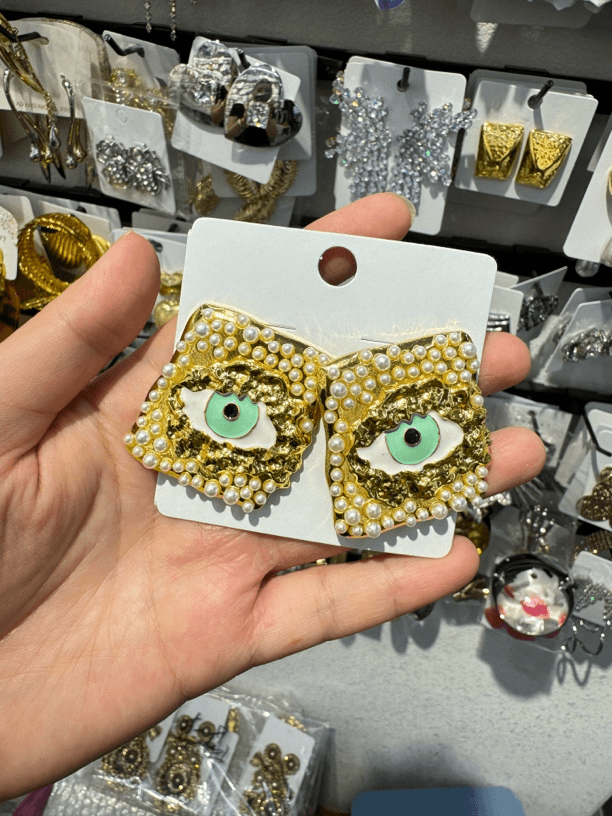 钛钢耳饰 眼睛耳环