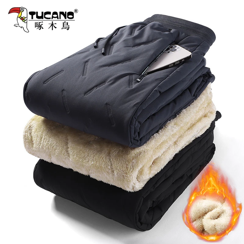 【官方品牌】啄木鳥2024冬季棉裤外穿加绒加厚宽松大码休闲保暖长裤