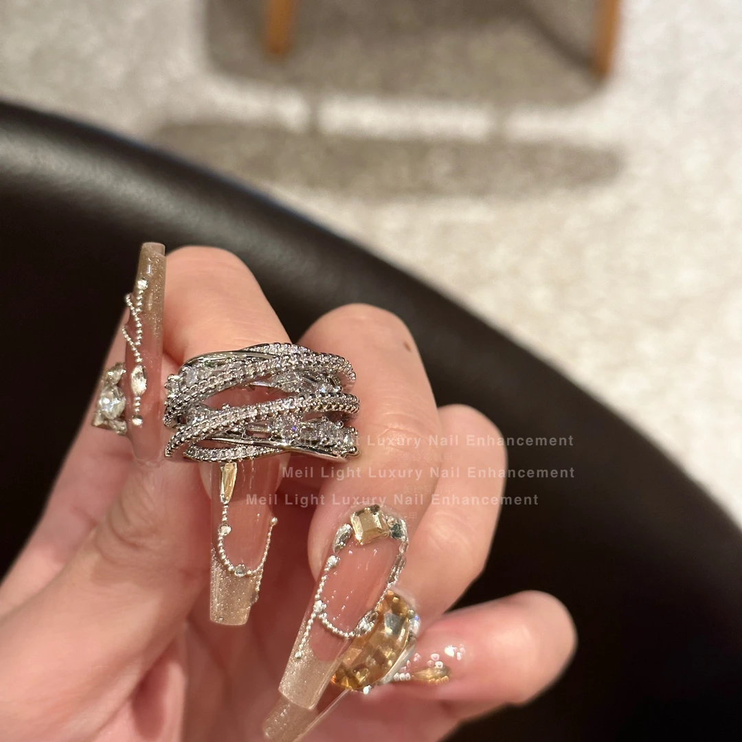 「时来运转」惠子同款 |  铜镀白金满锆 搭穿戴甲必备单品