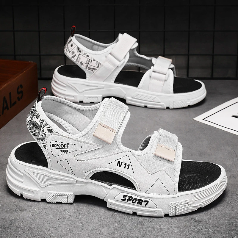 凉鞋男夏季2024新款潮流户外防臭沙滩鞋男士休闲开车软底防滑凉鞋