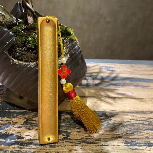 香插流苏短款铜合锌金属摆件