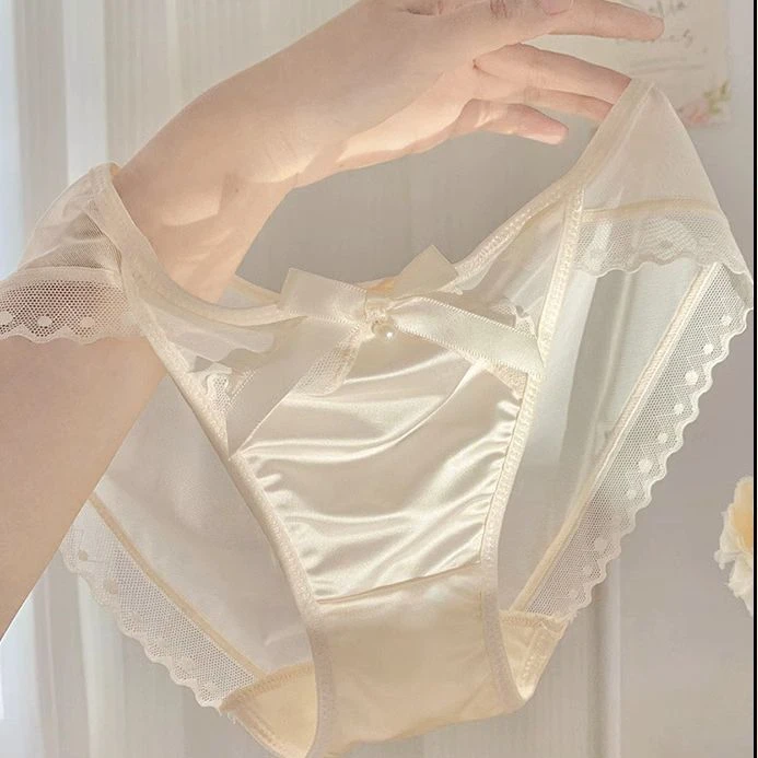 法式性感蕾丝网纱纯欲低腰少女女士内裤夏季薄款速干无痕舒适内裤
